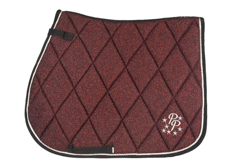 Burgundy Glitter GP Saddle Pad