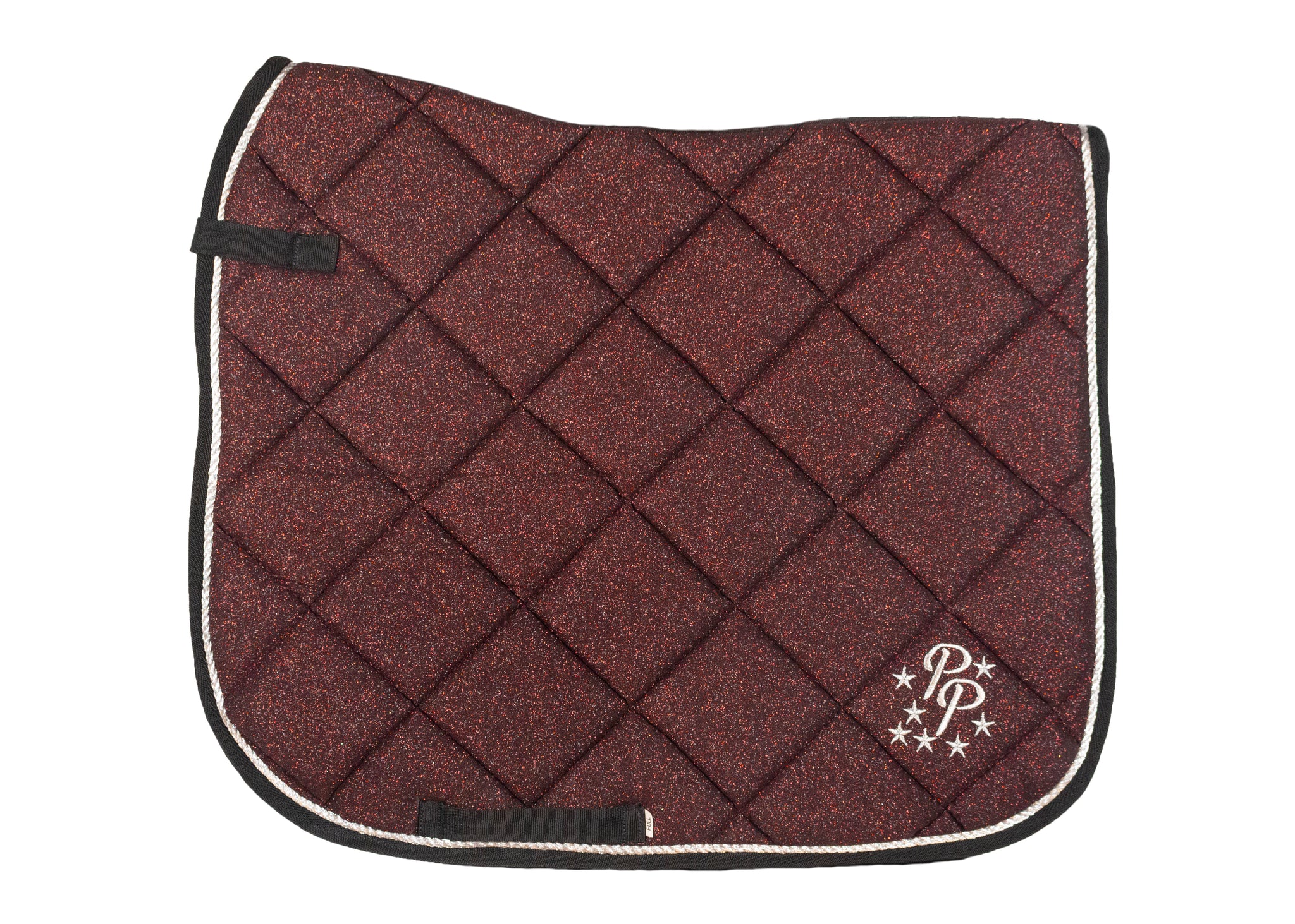 Burgundy Glitter Dressage Saddle Pad