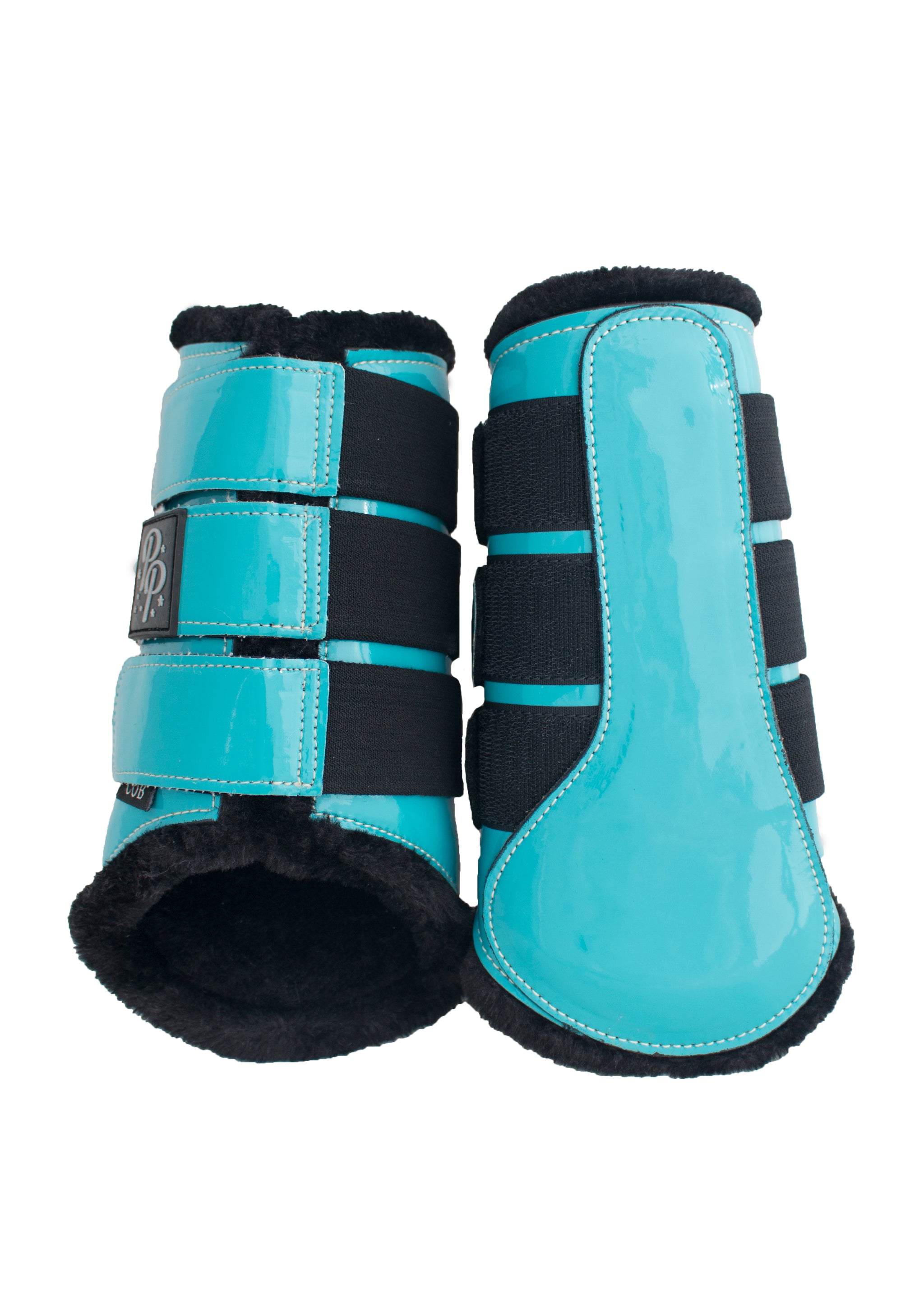 Turquoise Teal and Topaz Tagged horse boots Punk Ponies