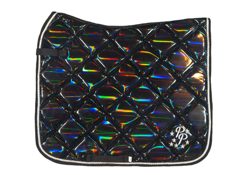 Black Holographic Dressage Saddle Pad