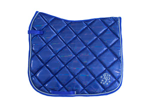 Royal Blue Holographic Dressage Saddle Pad