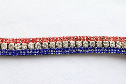 Black Leather Bling Browbands