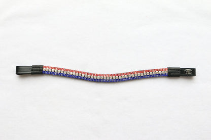 Black Leather Bling Browbands