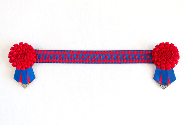 Blue and Red 15.5" Show Browband