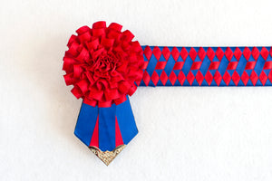 Blue and Red 15.5" Show Browband