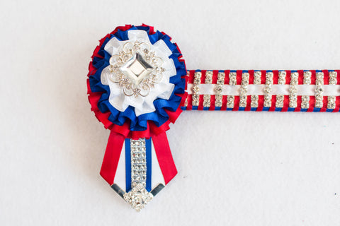 Red, White, and Blue 14" Show Browband