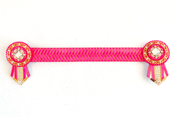 Pink and Gold 14" Show Browband