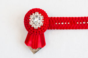 Red Velvet 13.5" Show Browband