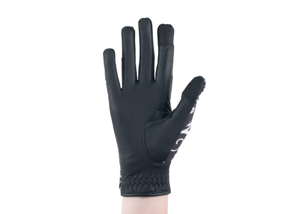 "Black Filigree" Touchscreen Friendly Gloves