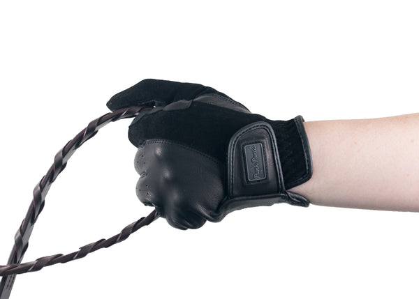 Black Suede and Napa Leather Gloves