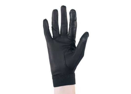 Black Summer Leather Gloves