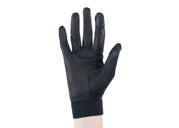 Black Summer Leather Gloves