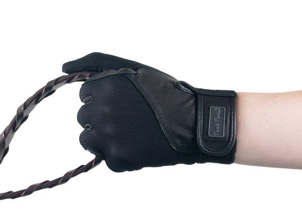 Black Summer Leather Gloves