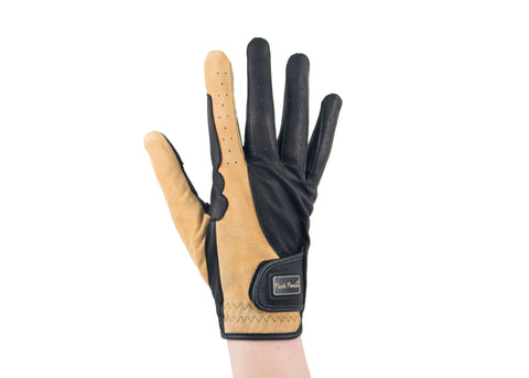 Beige Suede and Napa Leather Gloves