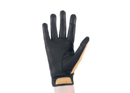 Beige Suede and Napa Leather Gloves