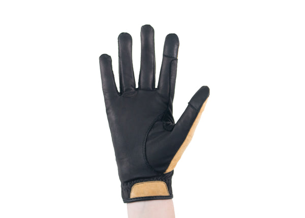 Beige Suede and Napa Leather Gloves