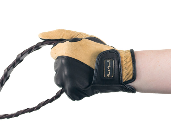 Beige Suede and Napa Leather Gloves