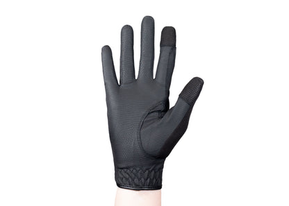 Black Faux Leather Gloves