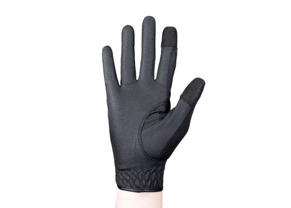 Black Faux Leather Gloves