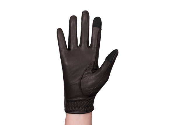Brown Napa Leather Touchscreen Friendly Gloves