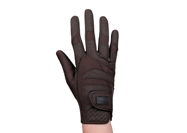 Brown Faux Leather Gloves